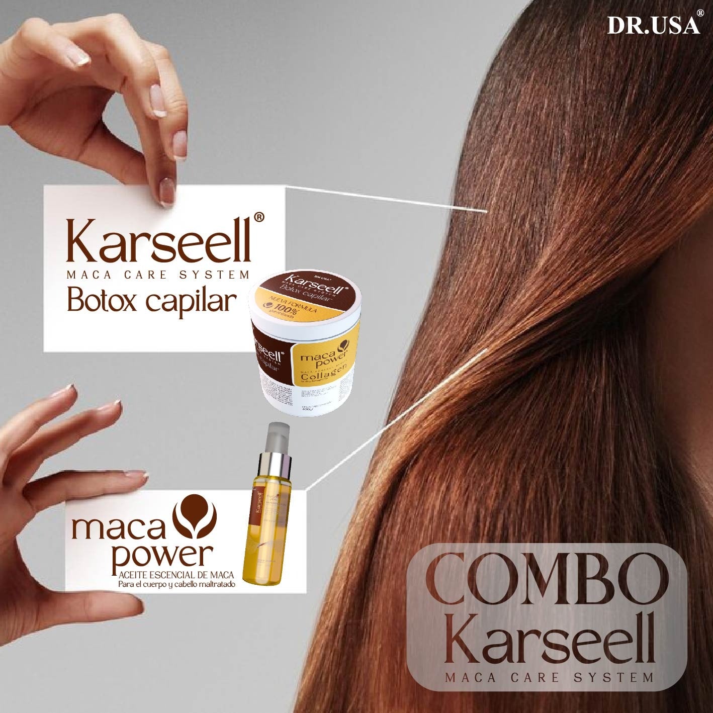 Combo Karsell 3 Productos (Shampoo + Crema Capilar + Aceite de Argan)
